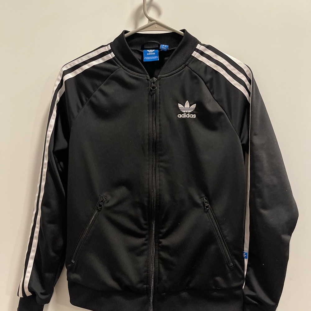 Adidas. Track jacket. Womens. XS. Black.